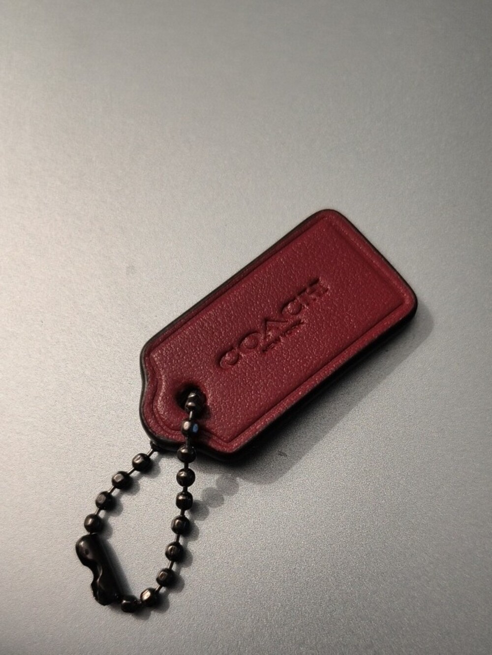 Coach Tag And Crossbody Strap ❤️ Dark Cherry And Gun Metal - Picture 4 of 11